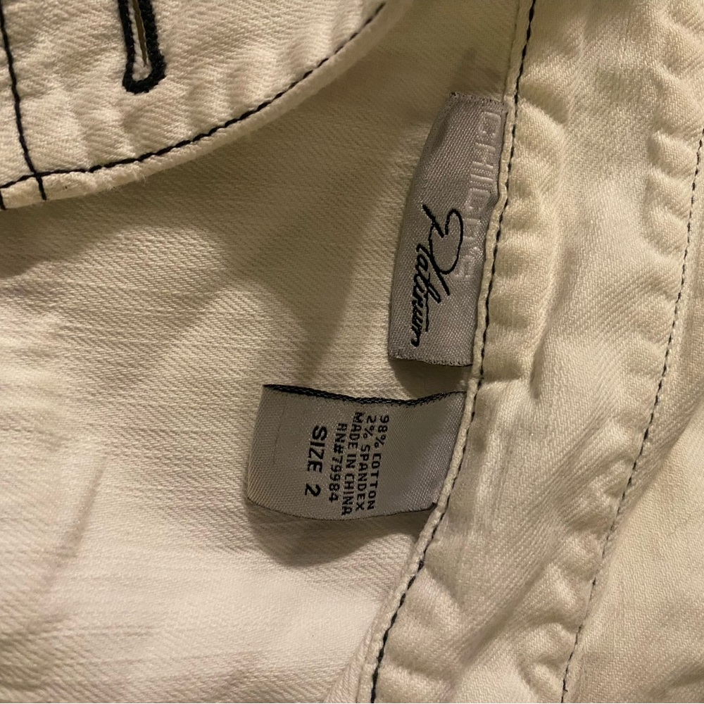White jean jacket great with jeans or dress up